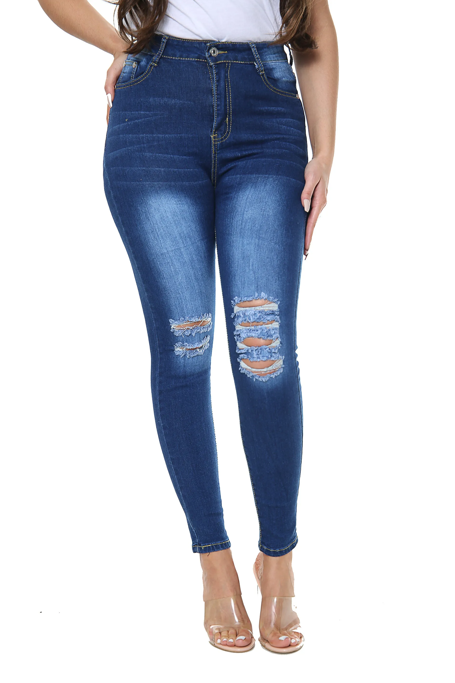 Blue High waisted Jeans sold by Denimwise product image thumbnail 2