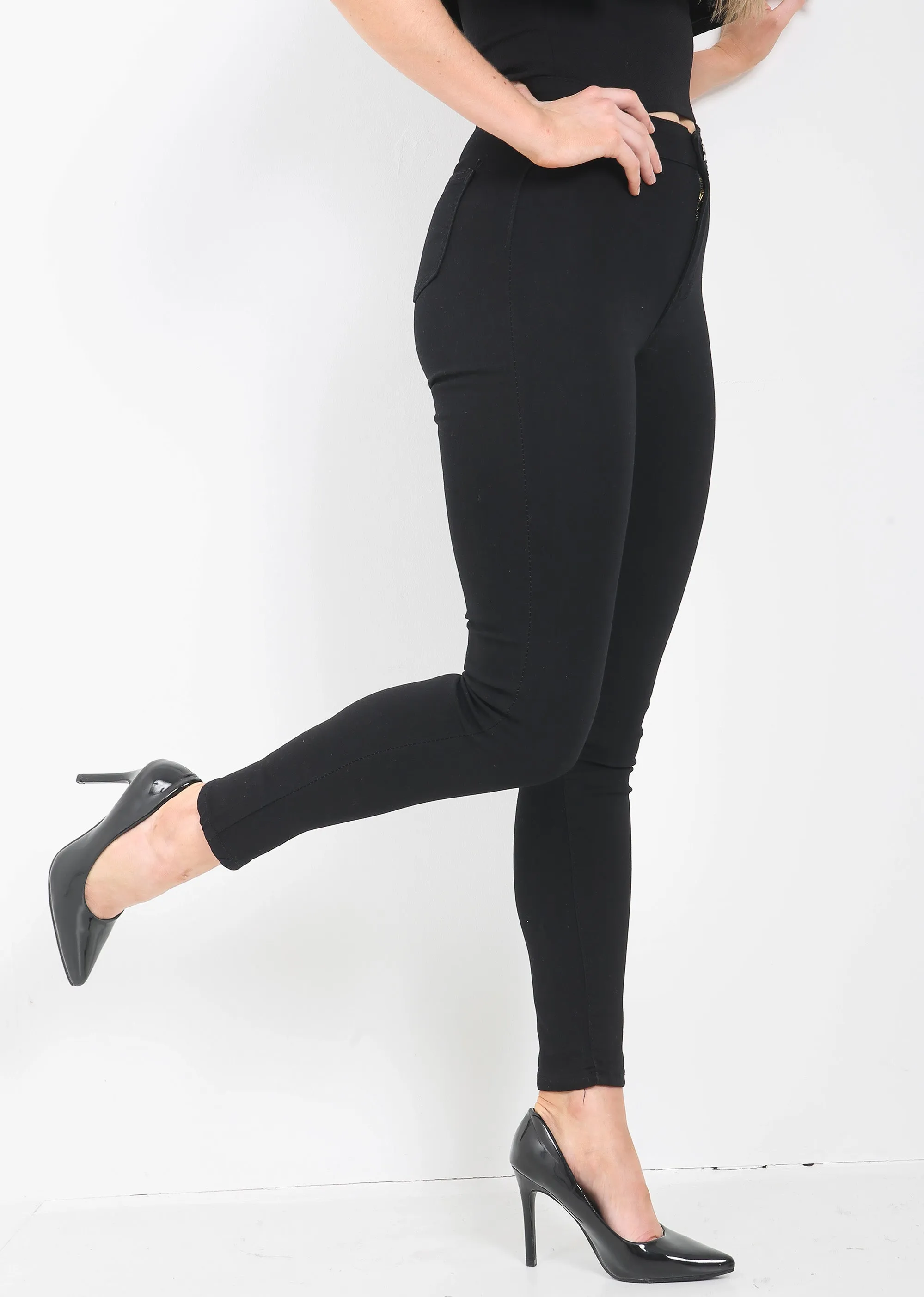 BLACK LADIES HIGH WAISTED JEANS sold by Denimwise product image thumbnail 2