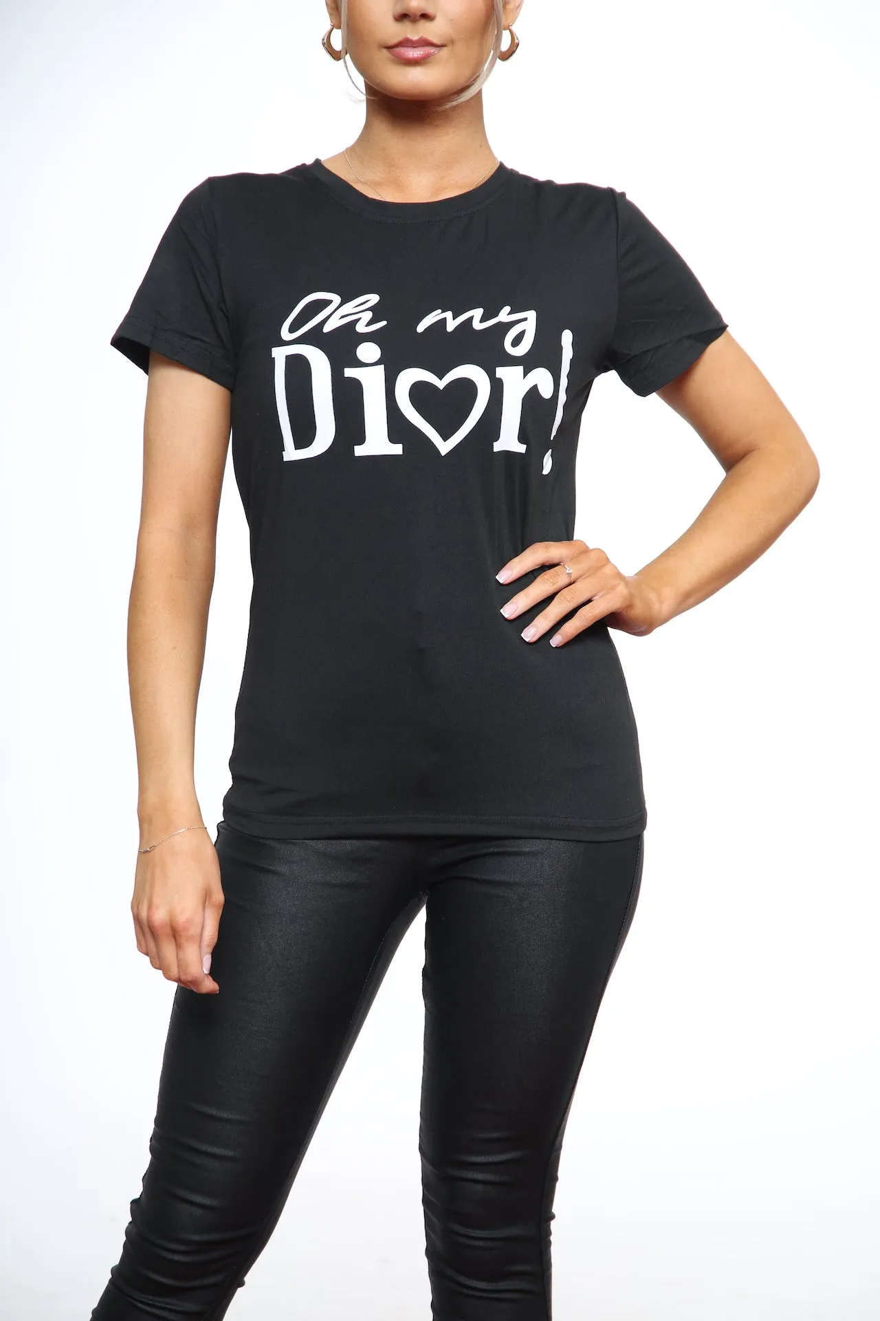 'OH MY DIOR' SLOGAN PRINT T-SHIRT sold by Denimwise product image thumbnail 5