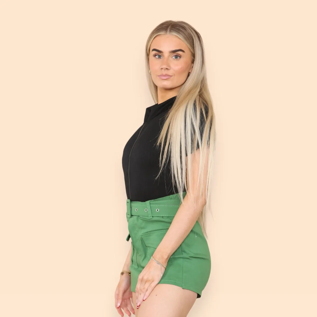 Belted Cargo Skorts For Women sold by Denimwise product image thumbnail 3