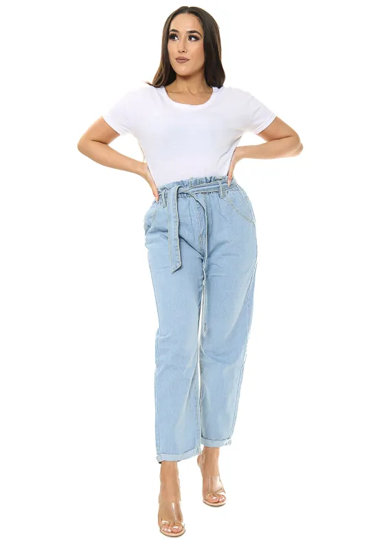Boyfriend Ladies Jeans with Belt For Women sold by Denimwise
