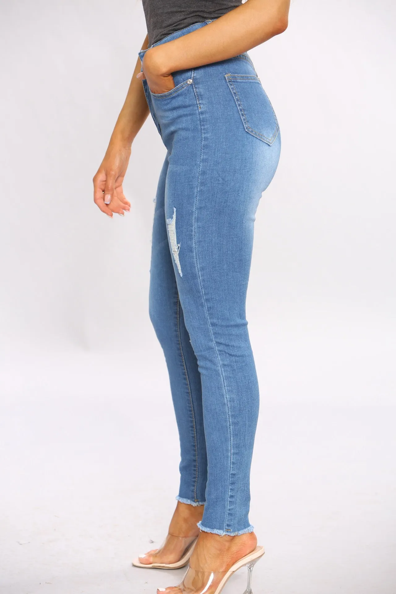 Ripped Skinny Jeans For Women sold by Denimwise product image thumbnail 3
