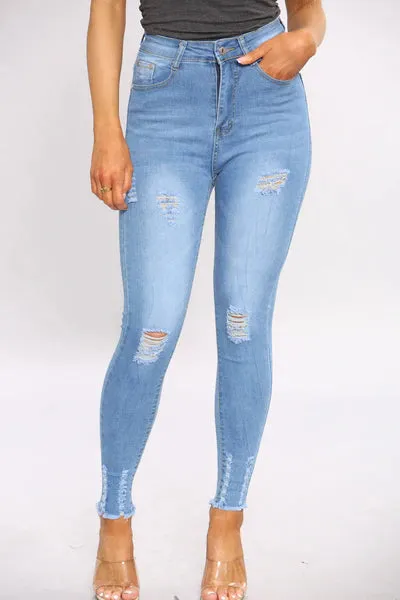 Ripped Skinny Jeans For Women sold by Denimwise product image thumbnail 5