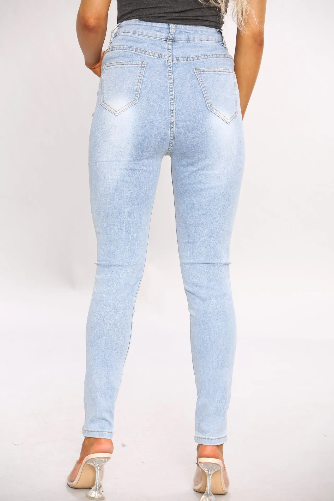 High Waisted Five Button Jeans For Women sold by Denimwise product image thumbnail 4