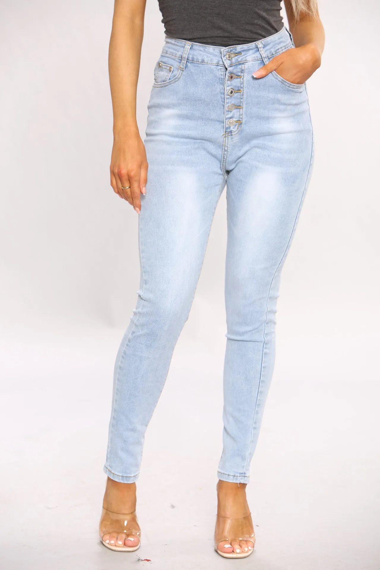 High Waisted Five Button Jeans For Women sold by Denimwise