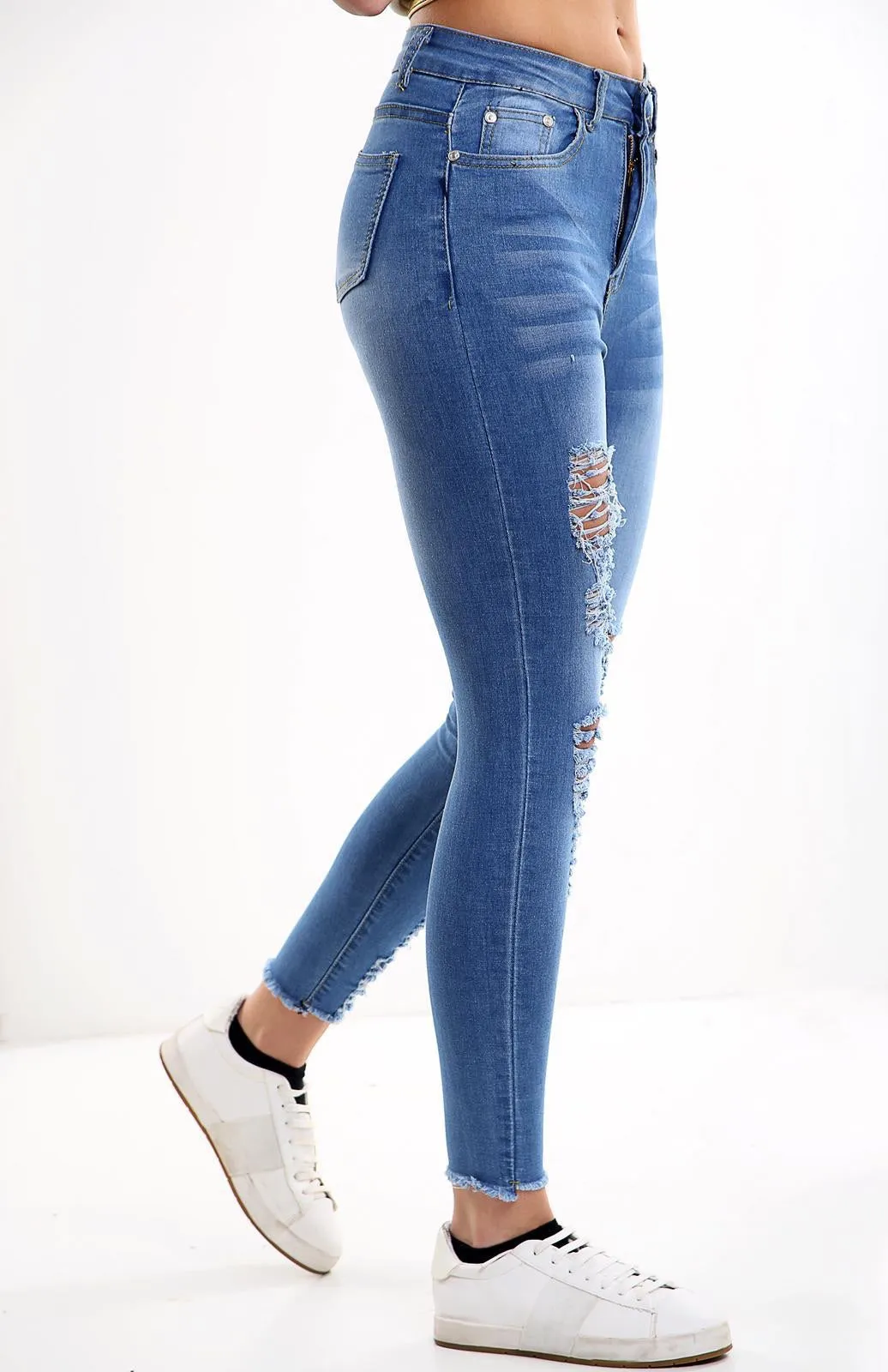 Stretch High Waisted Denim Skinny Jeans sold by Denimwise product image thumbnail 2