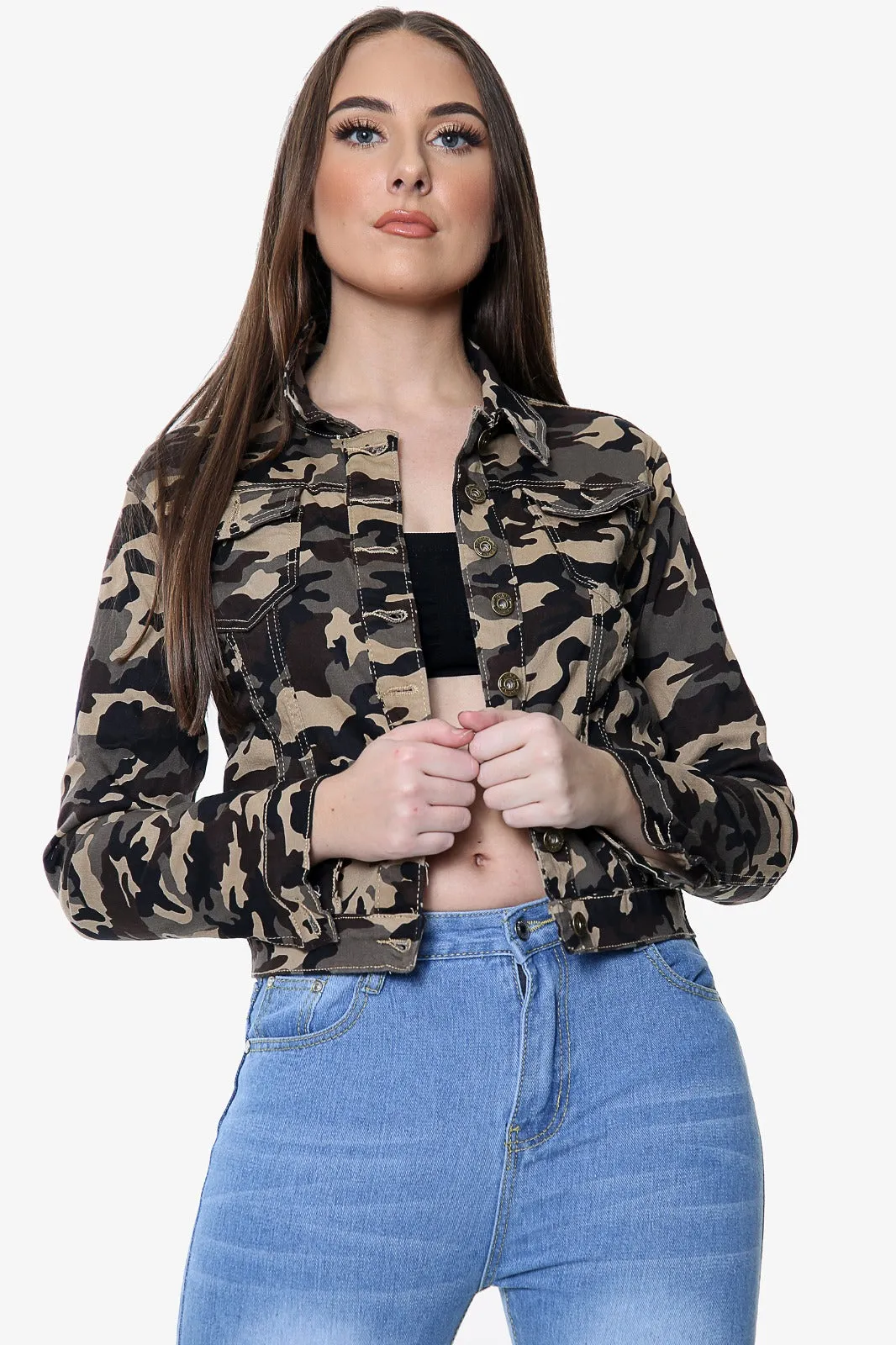 Camo Stretch Denim Jacket sold by Denimwise product image thumbnail 2