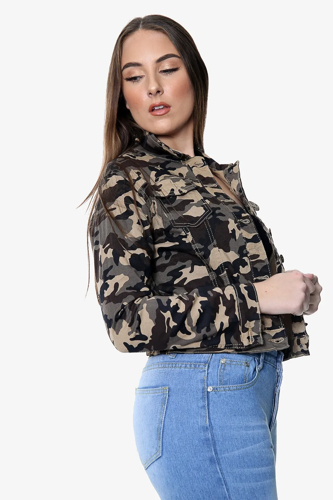 Camo Stretch Denim Jacket sold by Denimwise product image thumbnail 3