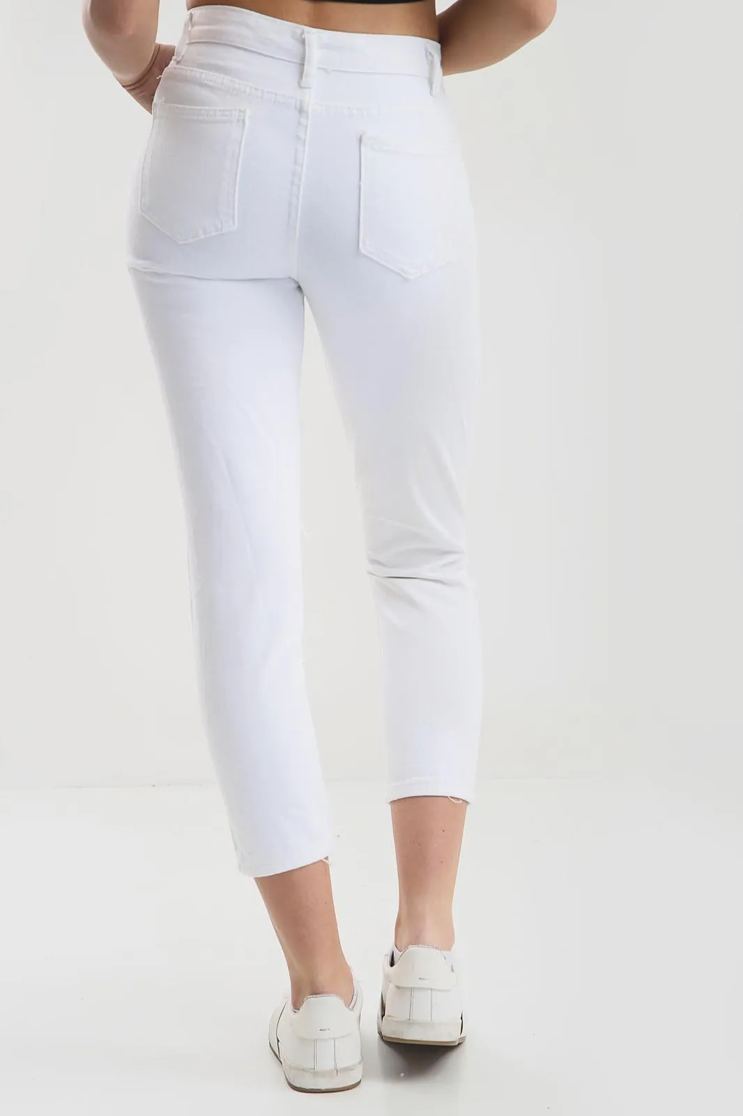 WHITE Ladies High waisted jeans sold by Denimwise product image thumbnail 4