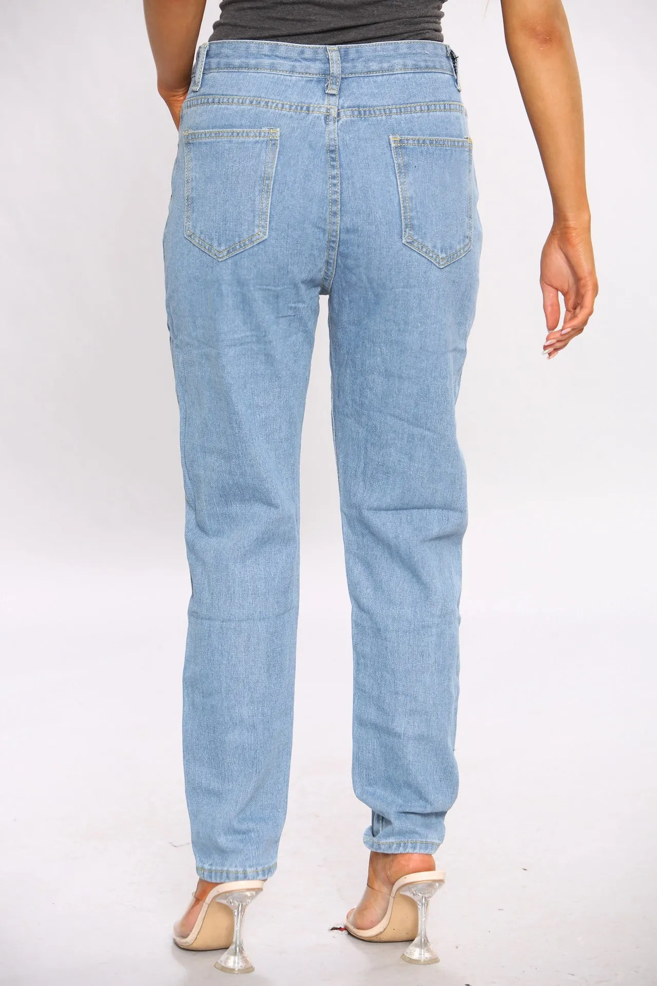 Denim Blue wash Mom Jeans sold by Denimwise product image thumbnail 4