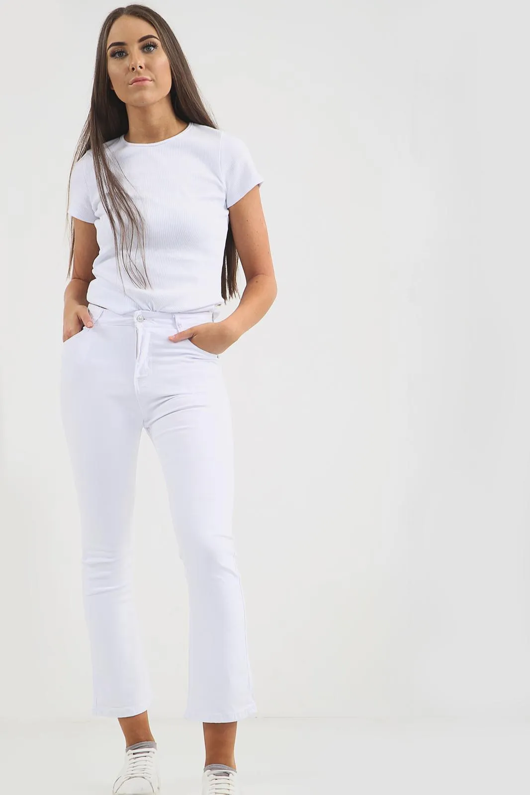 White Ladies High waisted Jeans sold by Denimwise