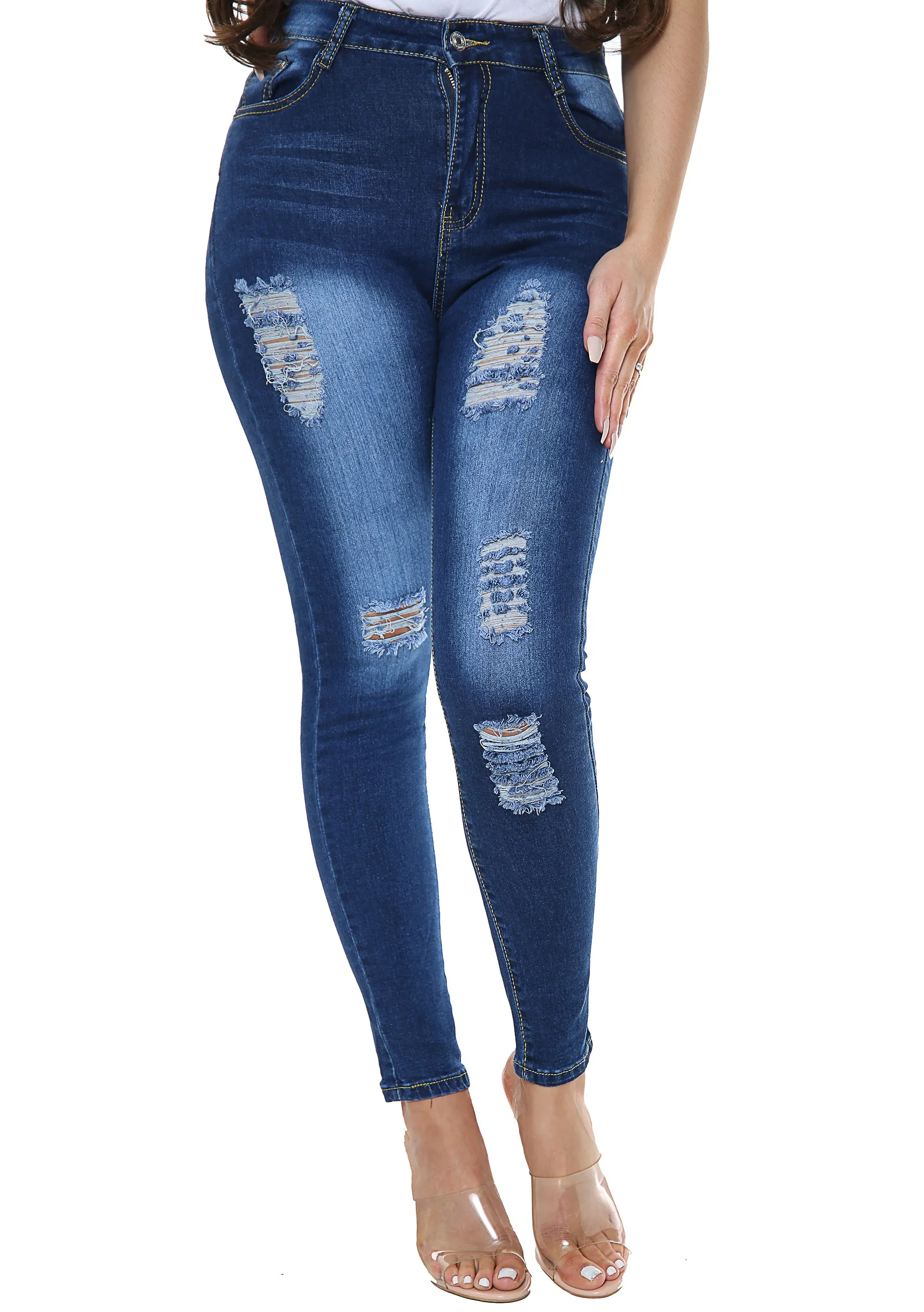 Blue High waisted Jeans sold by Denimwise product image thumbnail 2