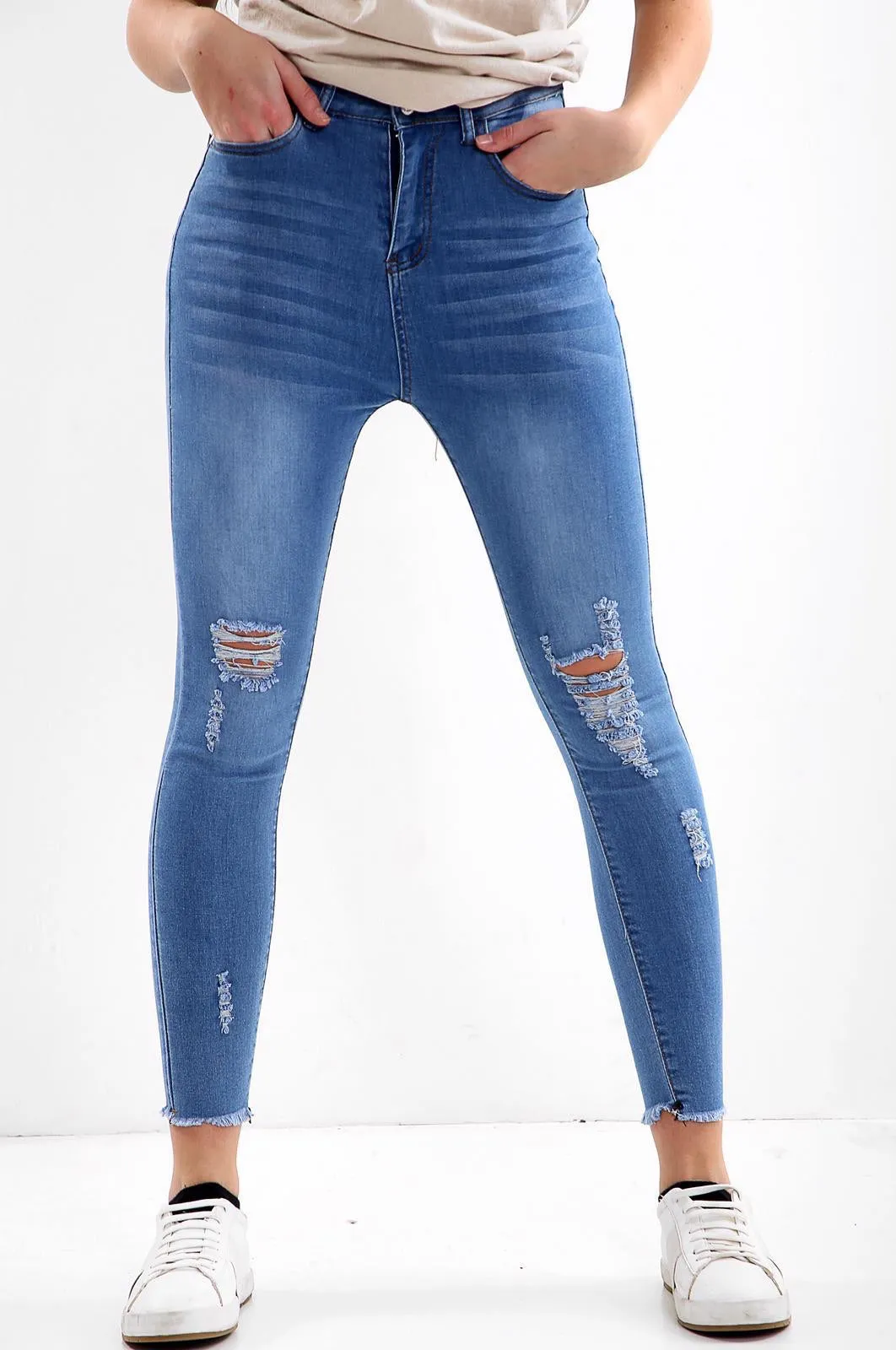 Blue Ladies High waisted jeans sold by Denimwise product image thumbnail 2
