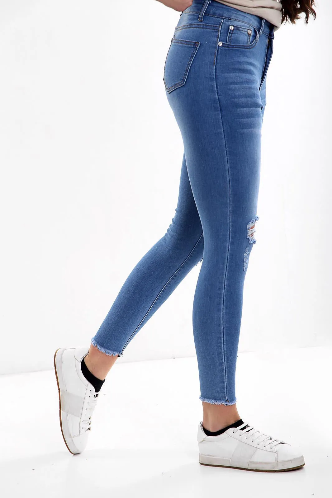 Blue Ladies High waisted jeans sold by Denimwise product image thumbnail 3