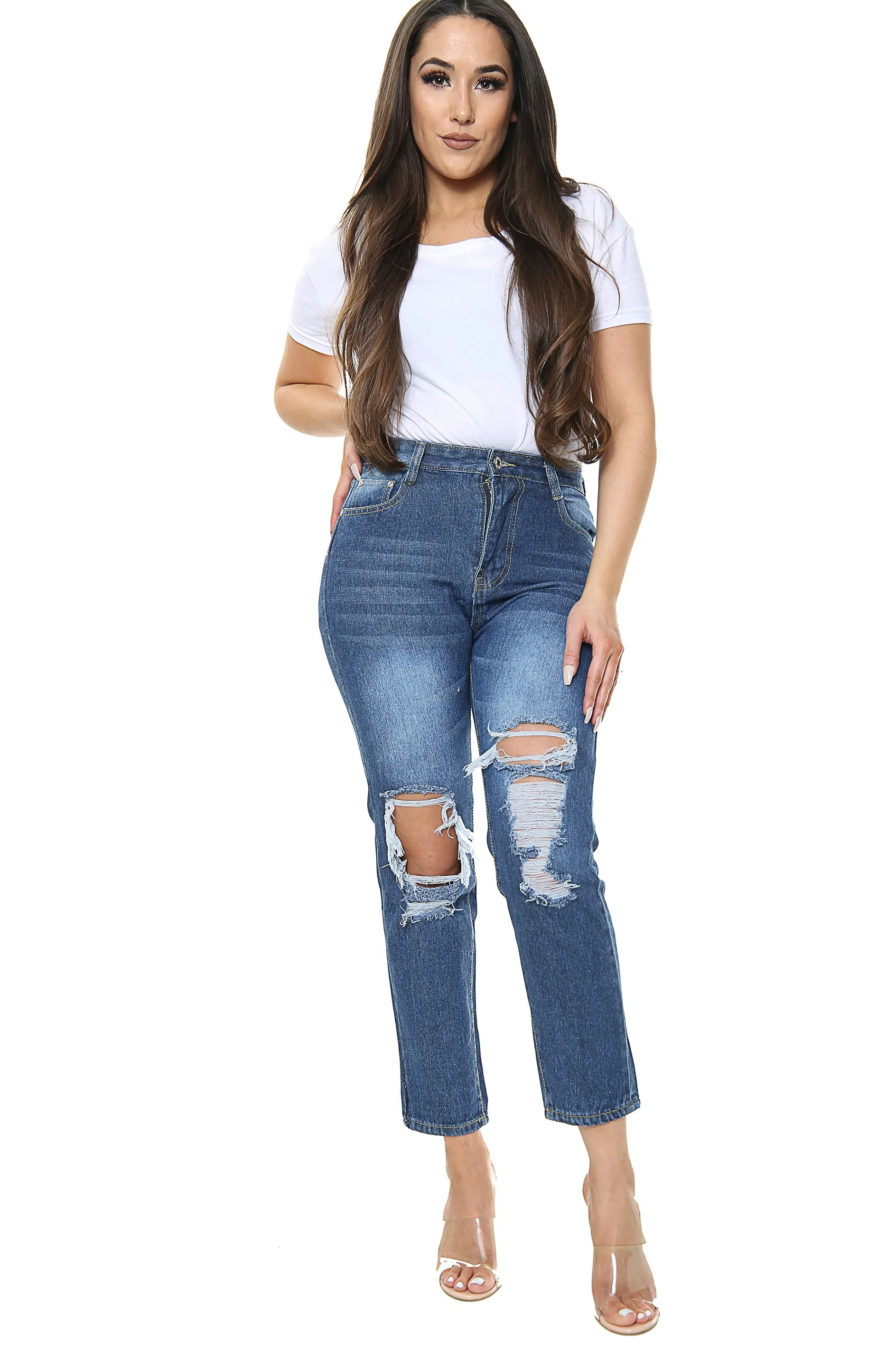 Medium Blue Boyfriend Jeans sold by Denimwise