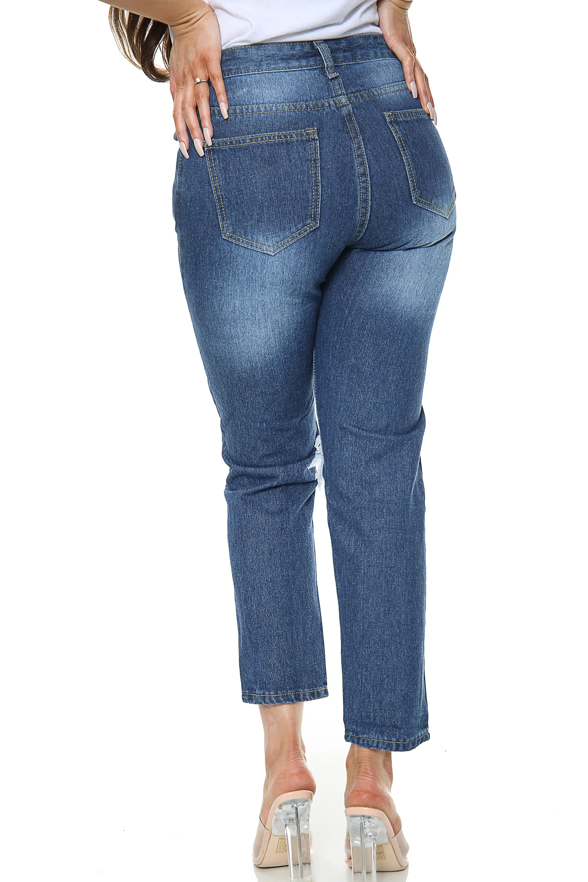 Medium Blue Boyfriend Jeans sold by Denimwise product image thumbnail 4