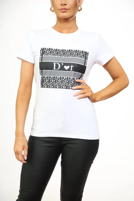'D'OR ' SLOGAN  PRINT T-SHIRT sold by Denimwise