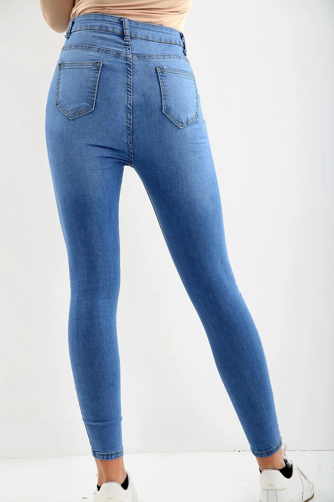 LADIES HIGH WAISTED Blue JEANS sold by Denimwise product image thumbnail 2