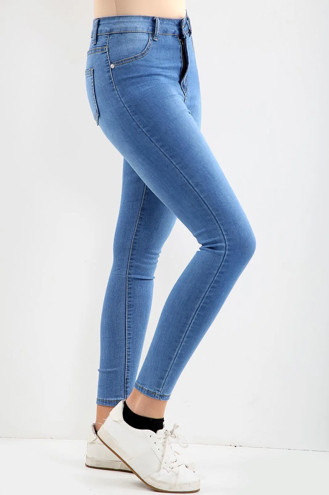 LADIES HIGH WAISTED Blue JEANS sold by Denimwise product image thumbnail 3