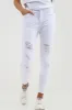 White Ladies High waisted ripped Jeans sold by Denimwise