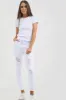 White Ladies High waisted ripped Jeans sold by Denimwise