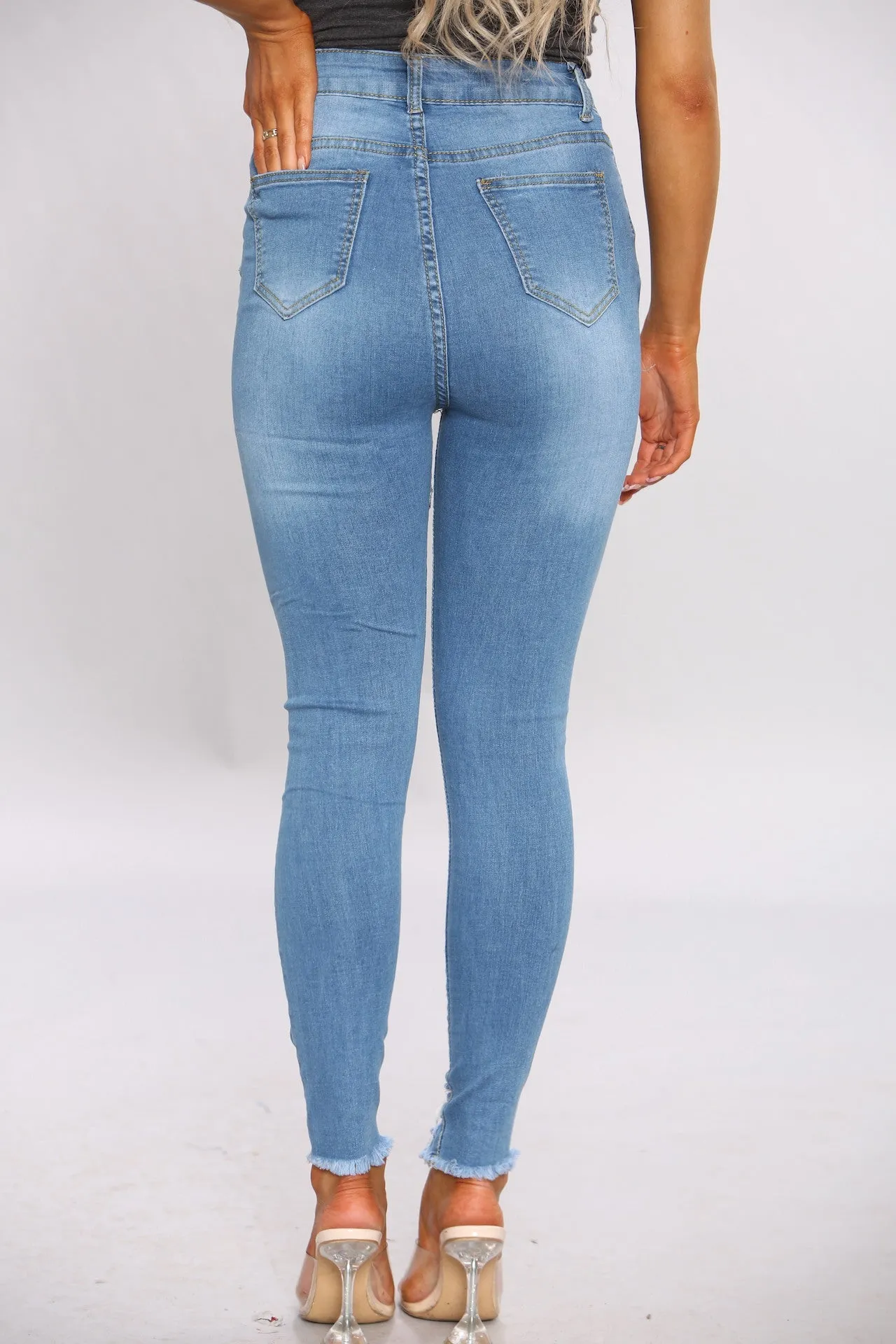 Denim Ripped Skinny Jeans sold by Denimwise product image thumbnail 5