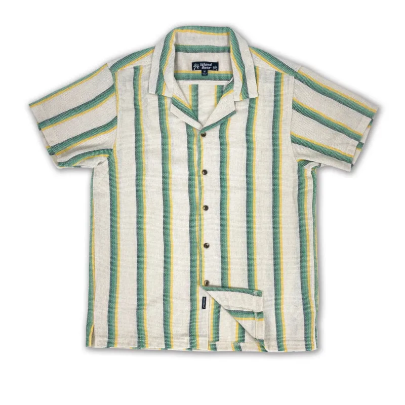 Men's Textured Stripe S/S Woven Shirts (MS724715) sold by IslandHaze