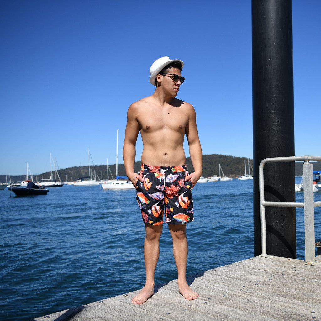 Men's 6'' Stretch Volley Swim Shorts-Aquarium sold by IslandHaze product image thumbnail 2