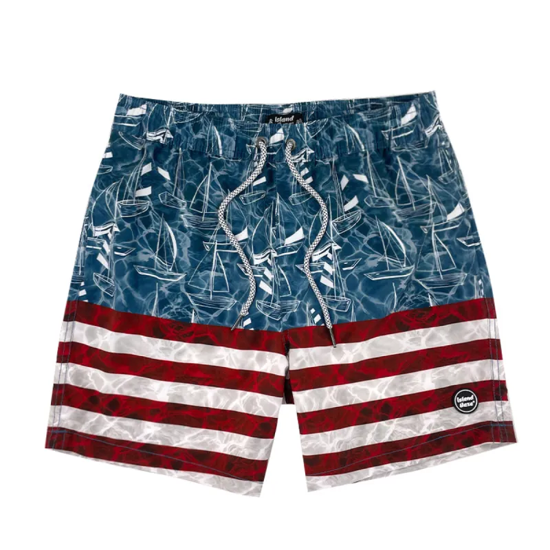 6“ Stretch Printed Volley Shorts-Copper sold by IslandHaze