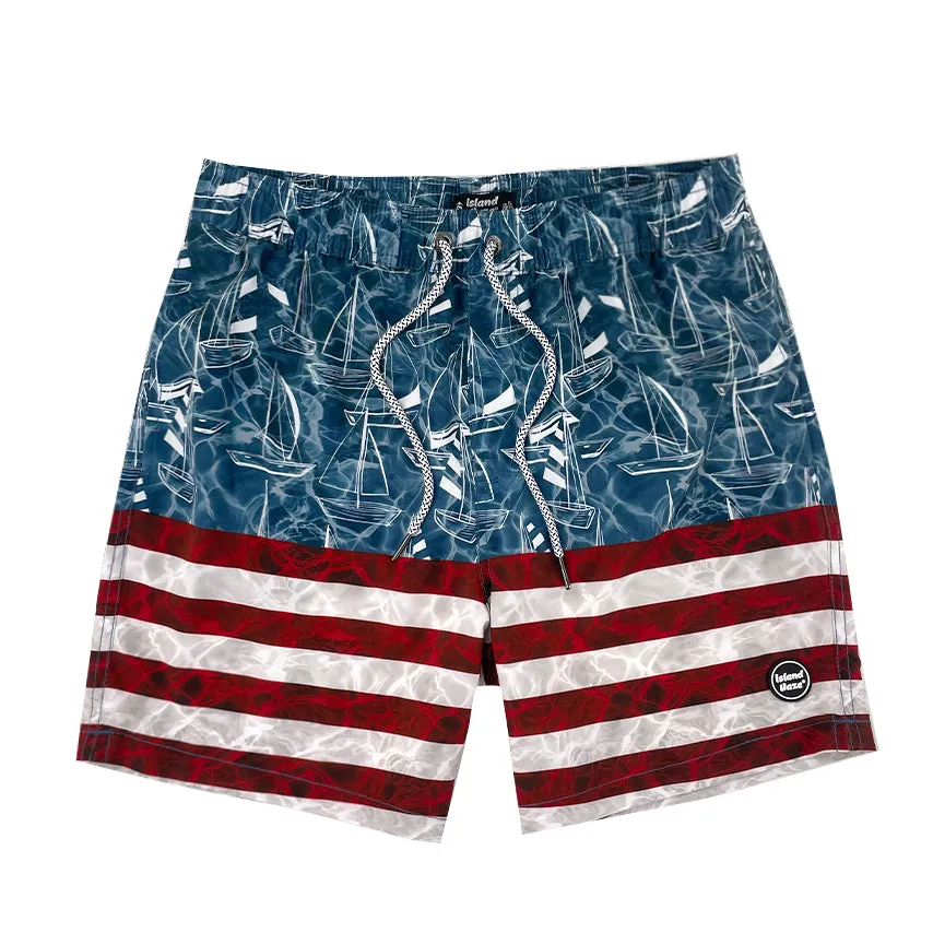 6“ Stretch Printed Volley Shorts-Copper sold by IslandHaze