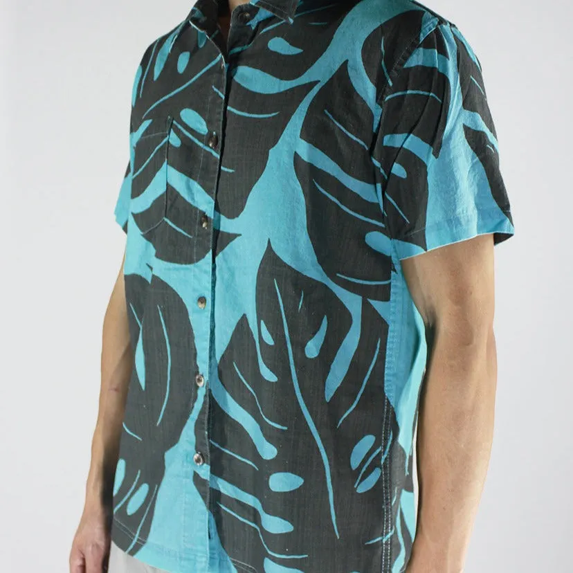 Men’s Button-Down Cotton Hawaiian Shirt SUPER NATURAL sold by IslandHaze product image thumbnail 5