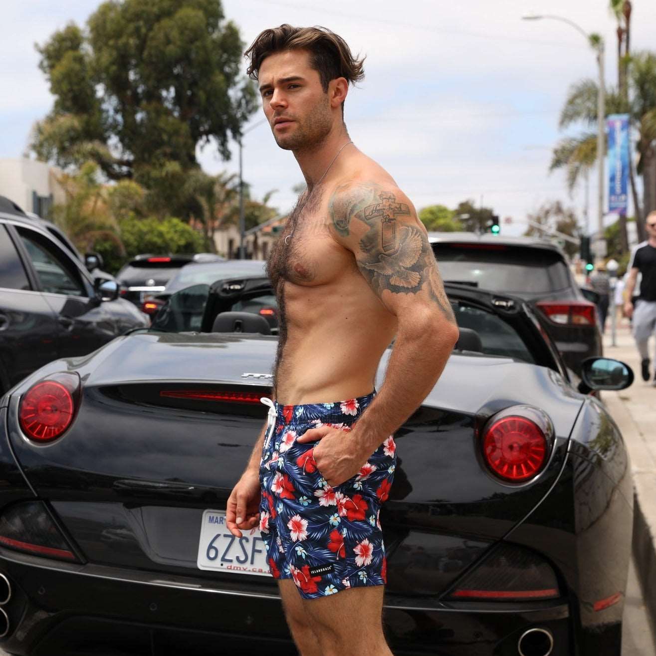 Men's 6'' Stretch Printed Volley Hawaii Swim Trunks-Midsummer sold by IslandHaze product image thumbnail 5