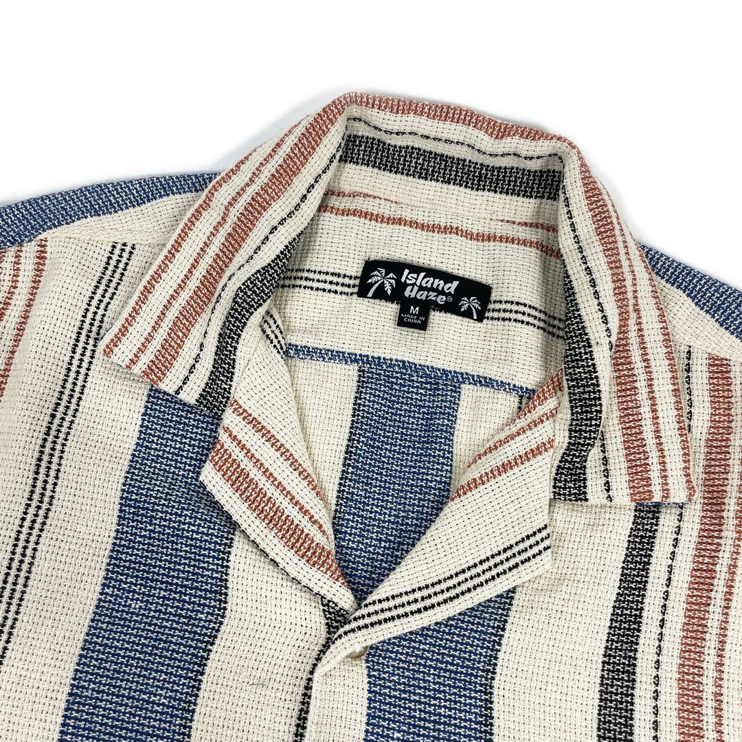 Men's Texture Multi colorStripe S/S Woven Shirts sold by IslandHaze product image thumbnail 3