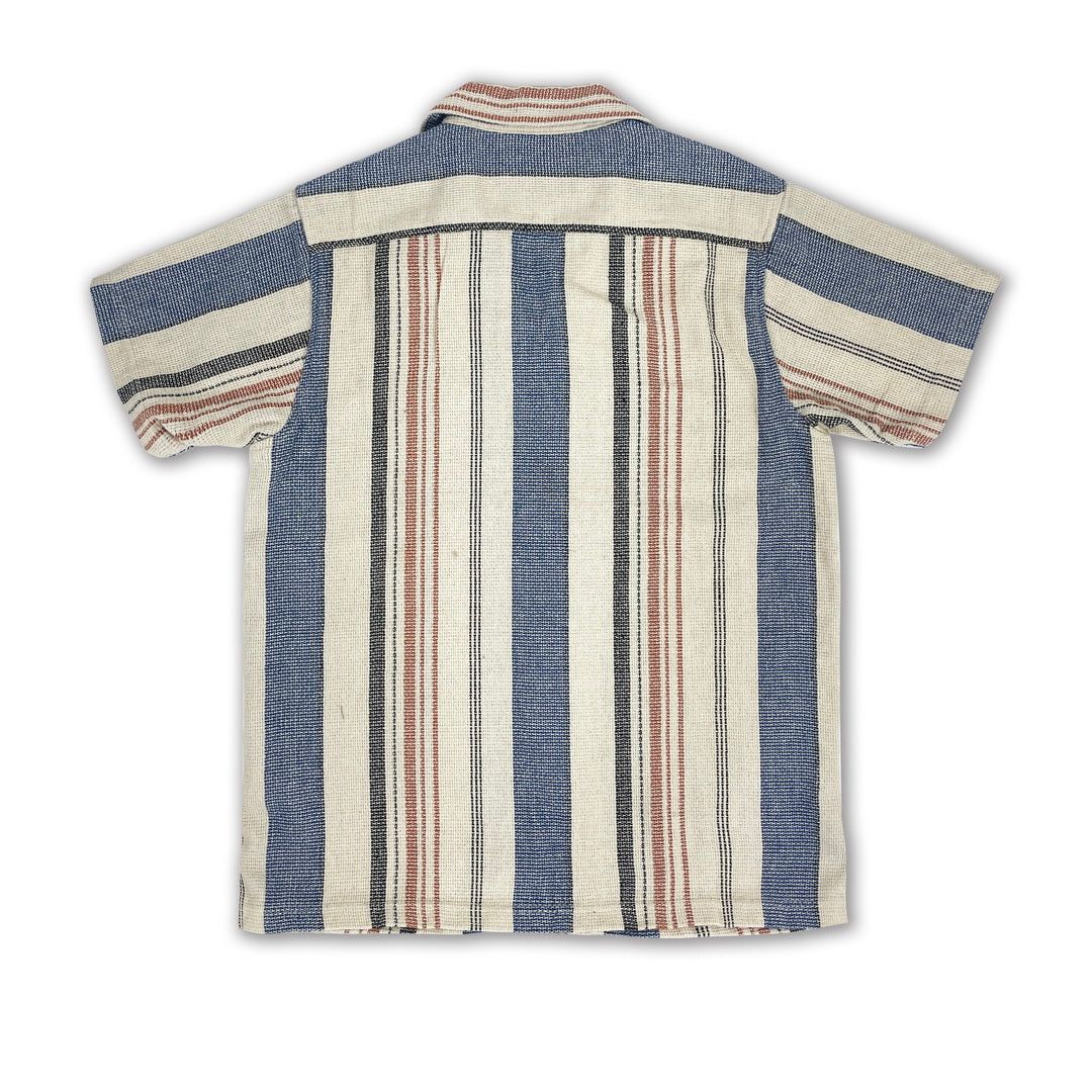 Men's Texture Multi colorStripe S/S Woven Shirts sold by IslandHaze product image thumbnail 2