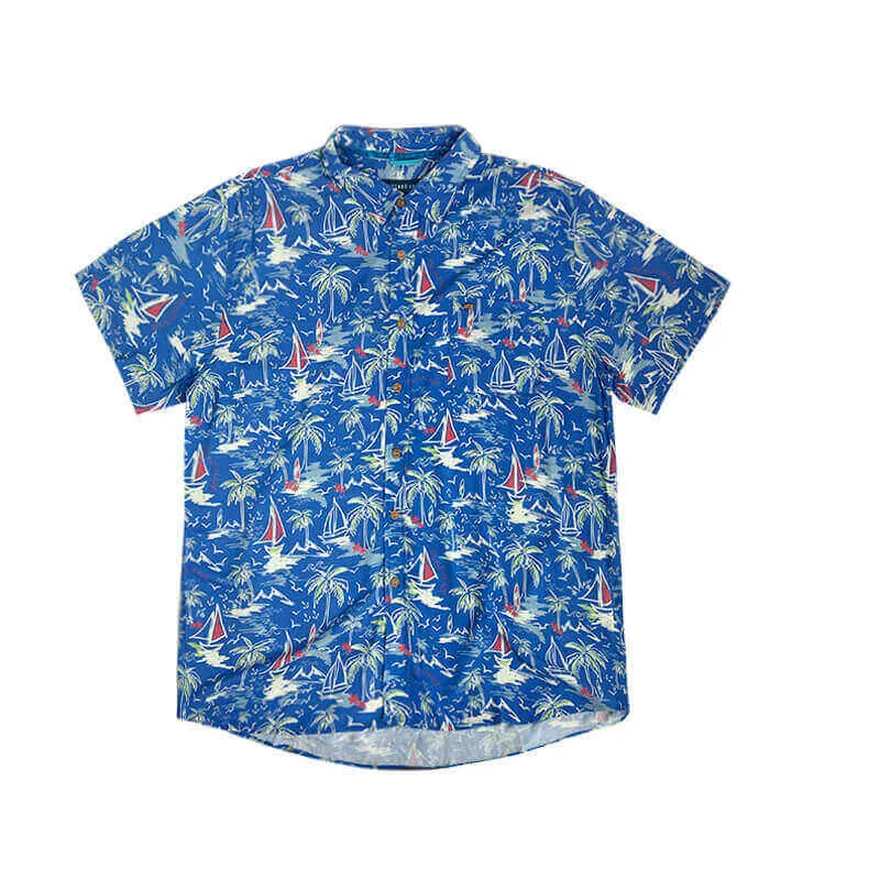 Hawaiian Men's 100% Linen Shirts - Sailboat sold by IslandHaze