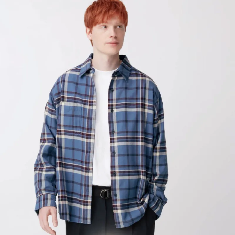 Vintage Washed Flannel Shirt Light blue sold by IslandHaze