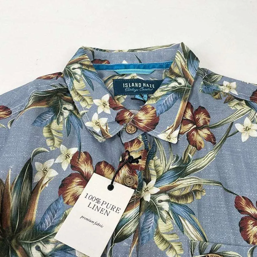 Hawaiian Men's Woven Shirts - 100% Linen - Dahlia sold by IslandHaze product image thumbnail 4