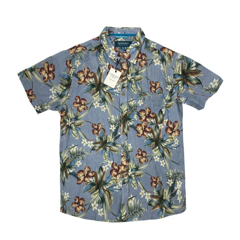 Hawaiian Men's Woven Shirts - 100% Linen - Dahlia sold by IslandHaze
