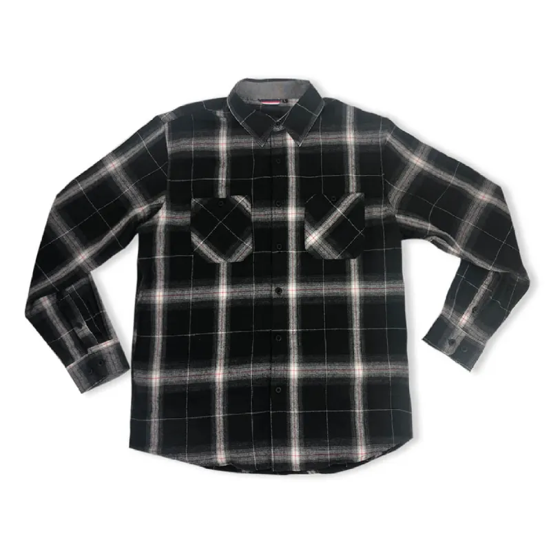 Plaid Performance Flannel Workshirt Black sold by IslandHaze
