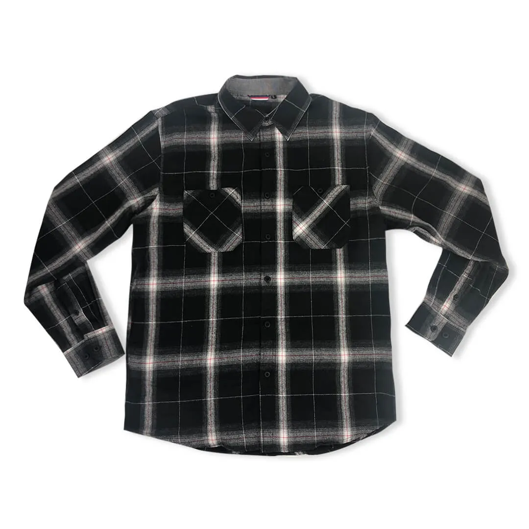 Plaid Performance Flannel Workshirt Black sold by IslandHaze