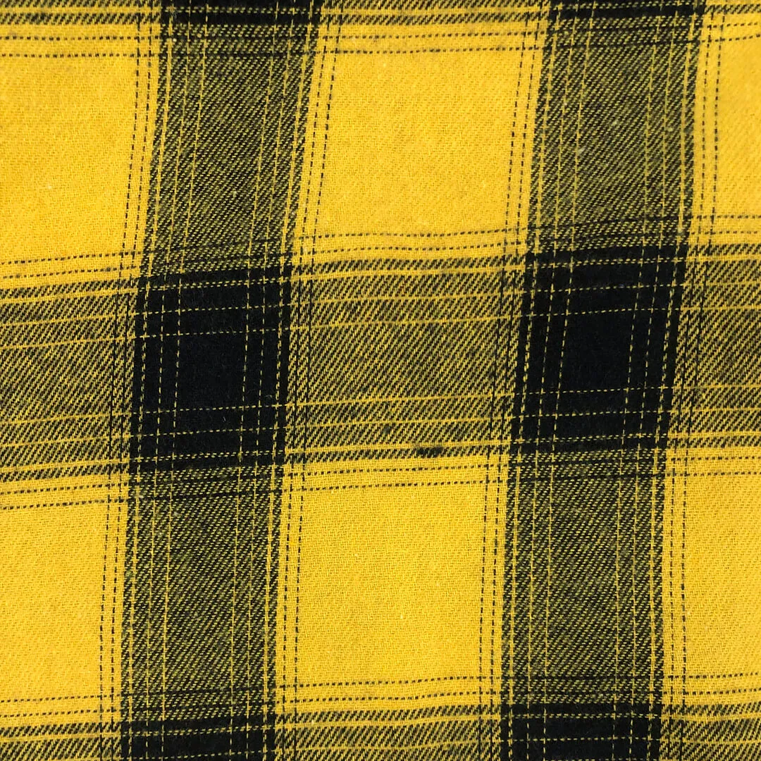 Vintage Washed Flannel Shirt Yellow sold by IslandHaze product image thumbnail 3