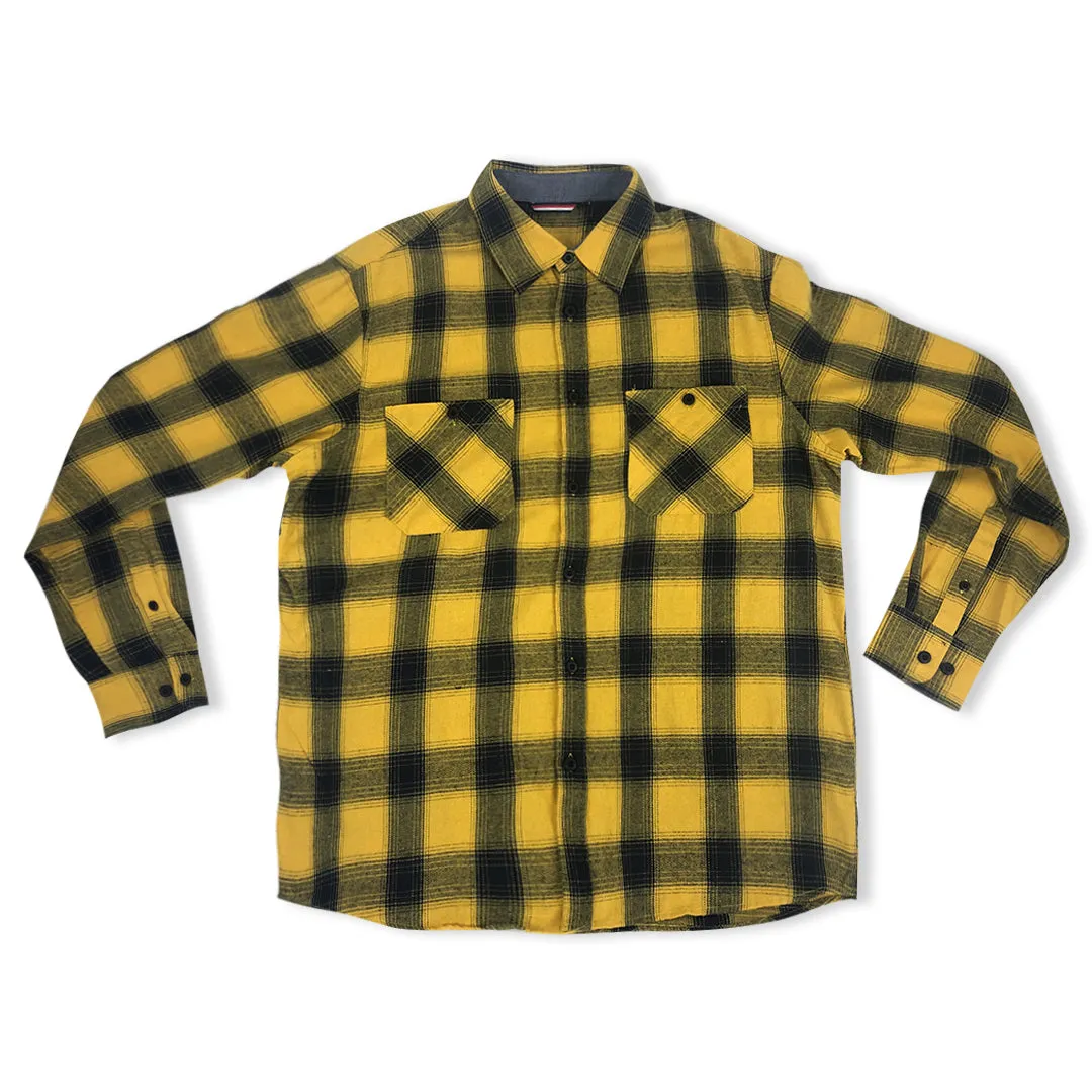 Vintage Washed Flannel Shirt Yellow sold by IslandHaze
