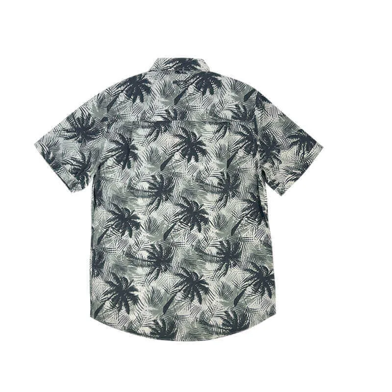 Hawaiian Shirt GreyTropical Shirt Palm trees sold by IslandHaze product image thumbnail 2