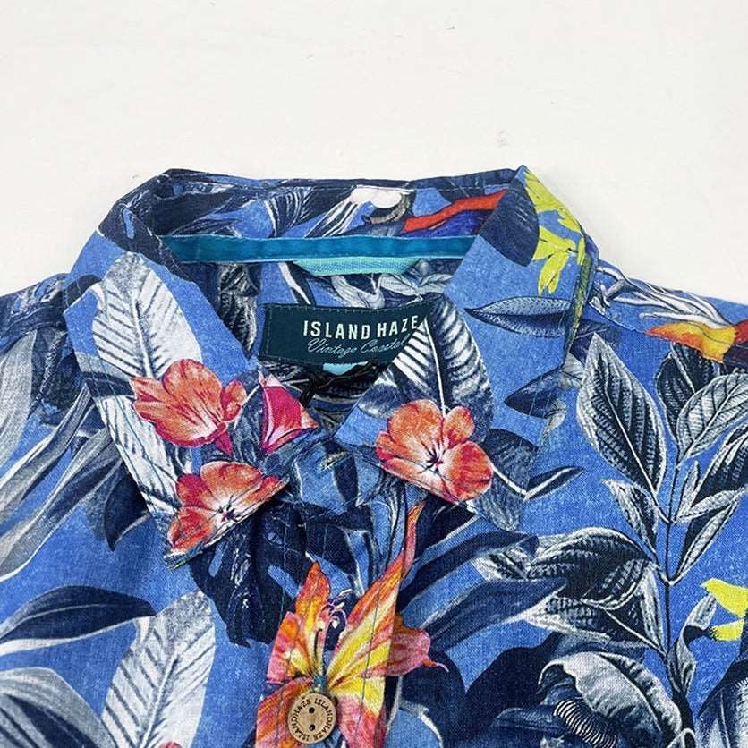 Hawaii Men's 100% Linen Shirts - Budgie sold by IslandHaze product image thumbnail 4