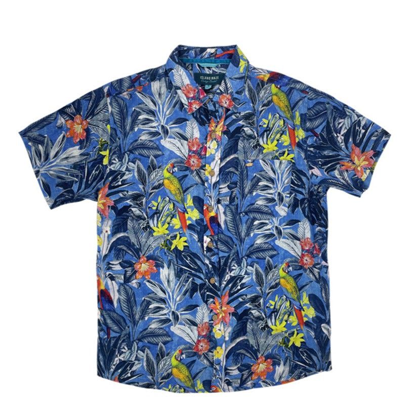 Hawaii Men's 100% Linen Shirts - Budgie sold by IslandHaze