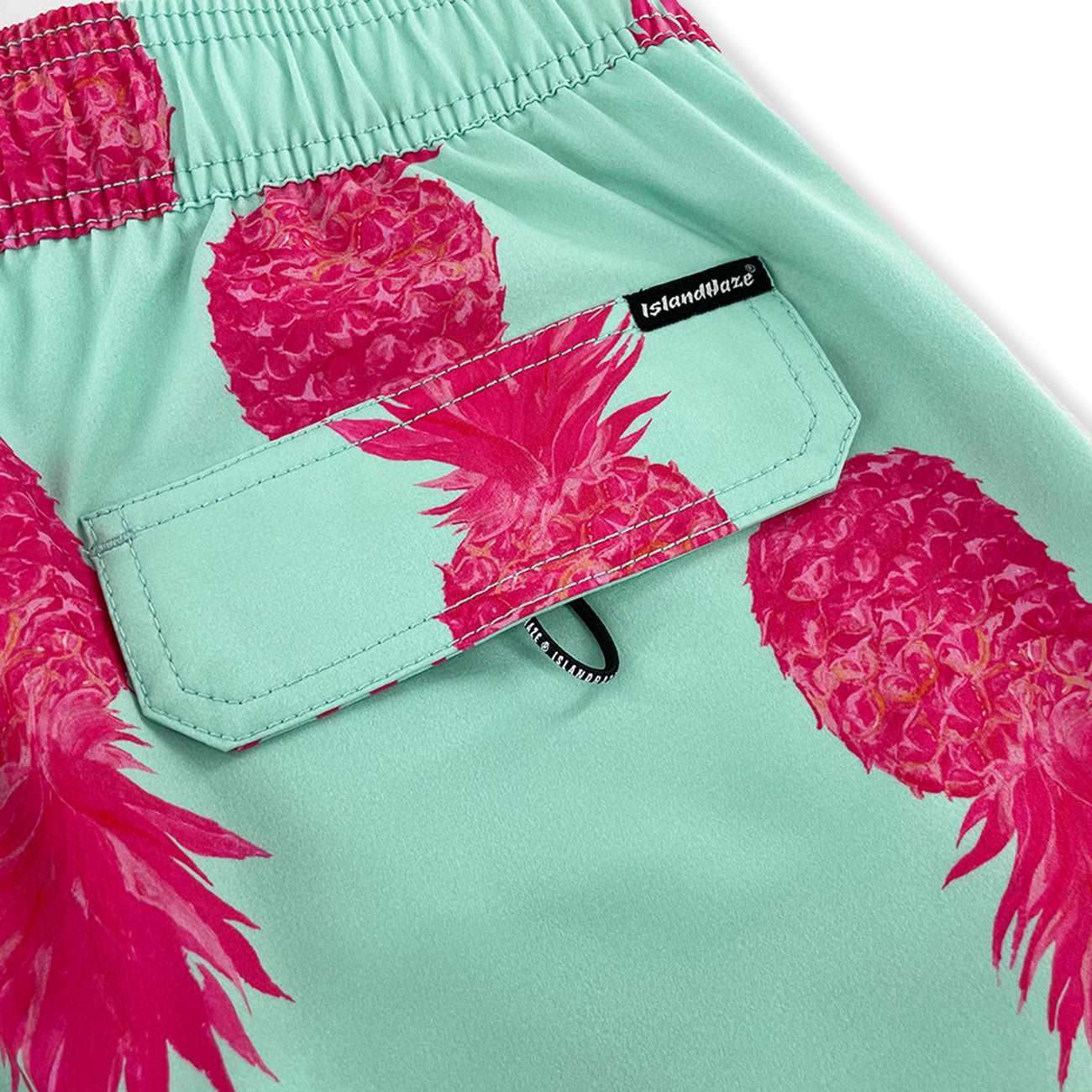 Men's 6'' Stretch Printed Volley Pineapple Swim Trunks-PINA COLADA sold by IslandHaze product image thumbnail 8