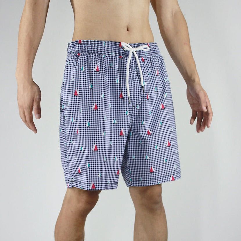 Men's 6'' Stretch Printed Volley Swim Trunks with mesh liner-FULL SAIL sold by IslandHaze product image thumbnail 3