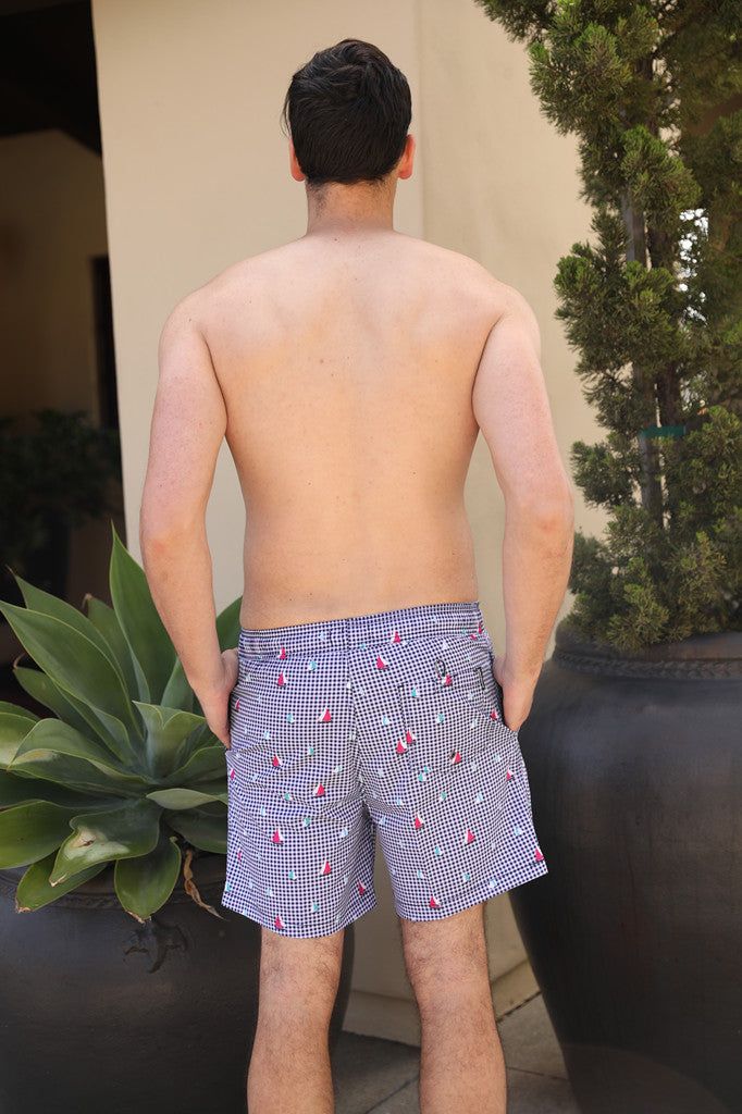 Men's 6'' Stretch Printed Volley Swim Trunks with mesh liner-FULL SAIL sold by IslandHaze product image thumbnail 9