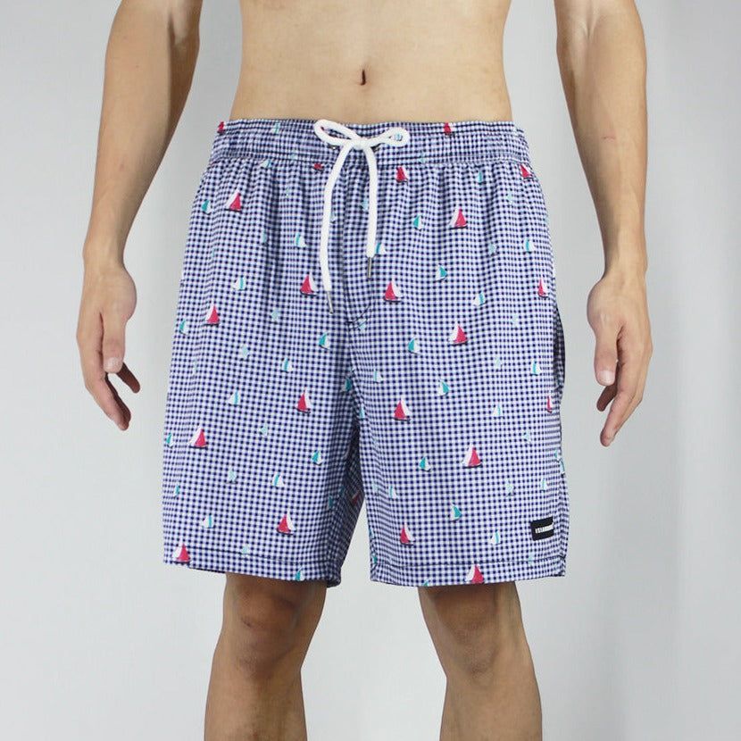 Men's 6'' Stretch Printed Volley Swim Trunks with mesh liner-FULL SAIL sold by IslandHaze product image thumbnail 2