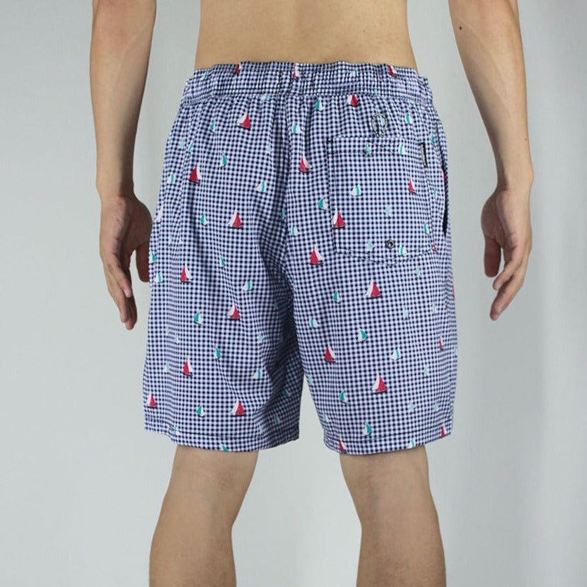 Men's 6'' Stretch Printed Volley Swim Trunks with mesh liner-FULL SAIL sold by IslandHaze product image thumbnail 4